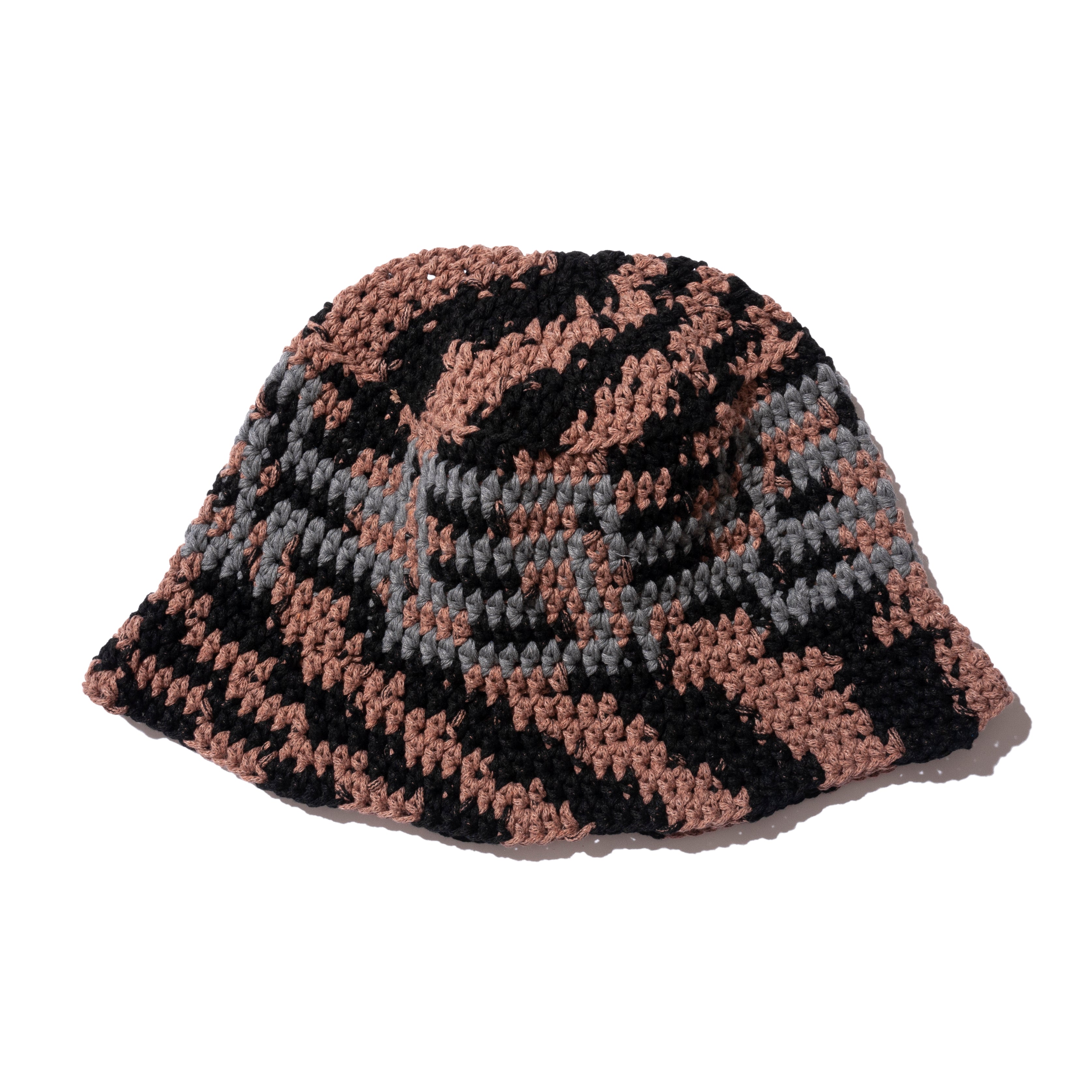 Crochet Bucket Hat Black Tan Dml Tradings™