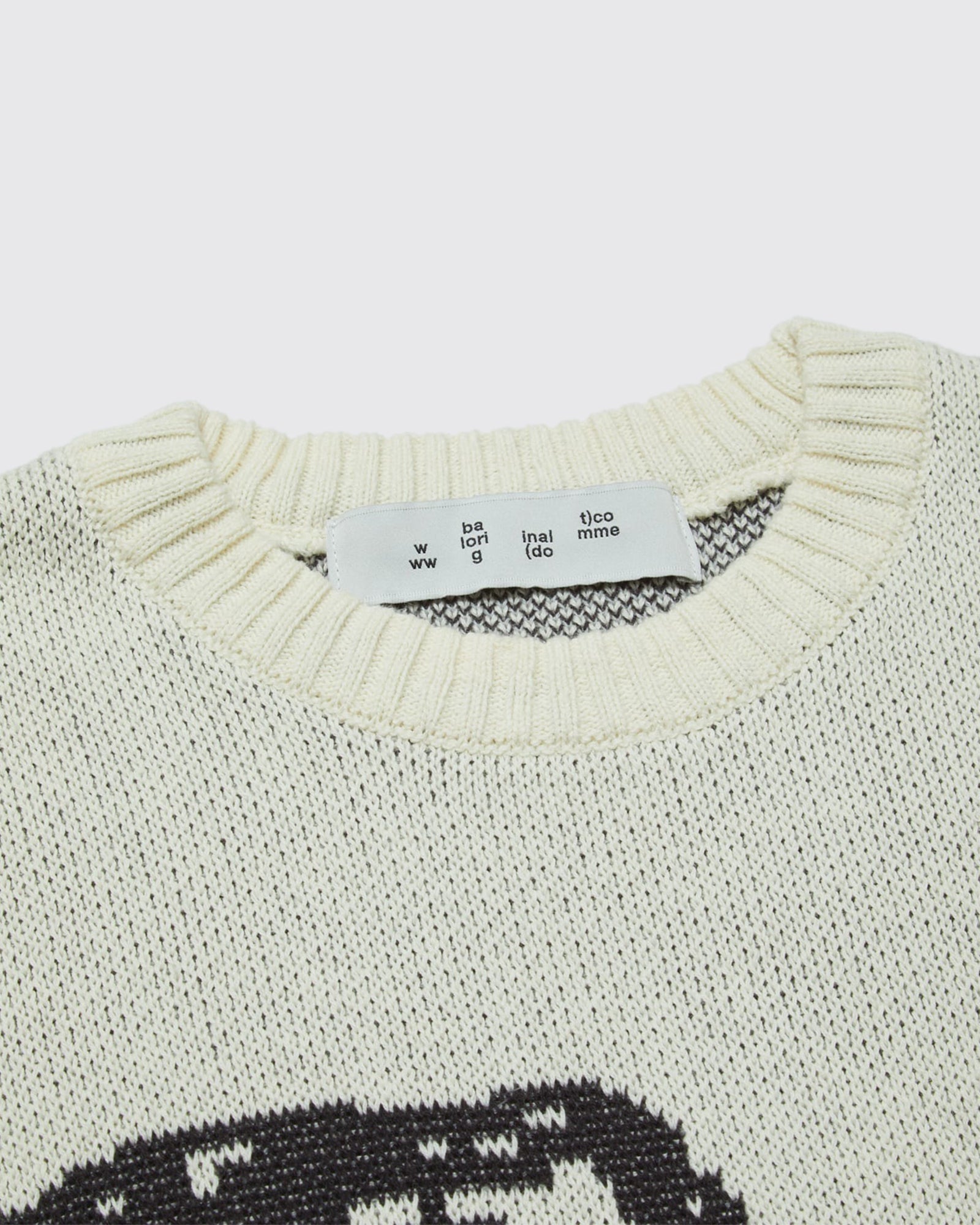 JACQUARD COTTON CREWNECK SWEATER