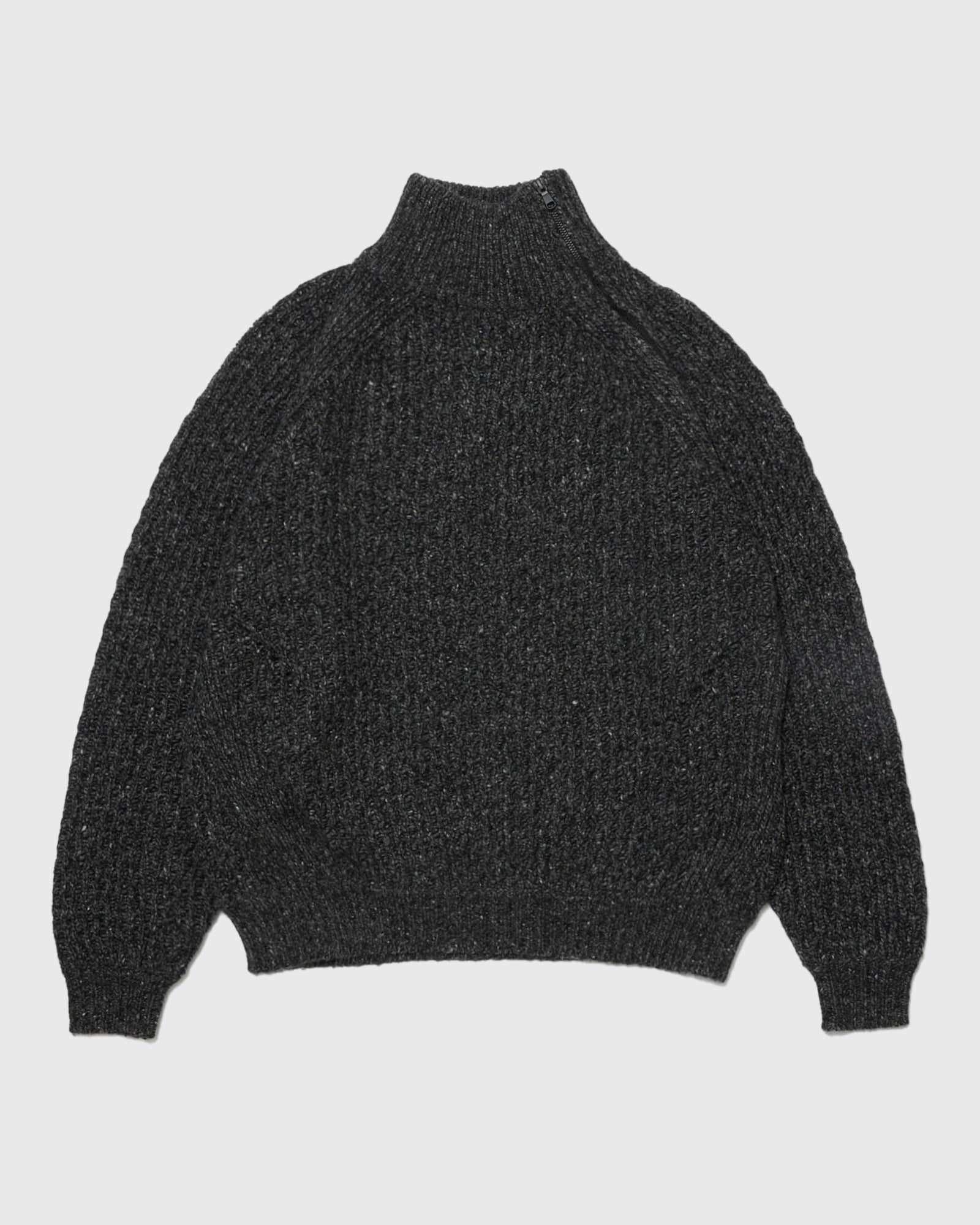 DIAGONAL ZIP JACQUARD SWEATER