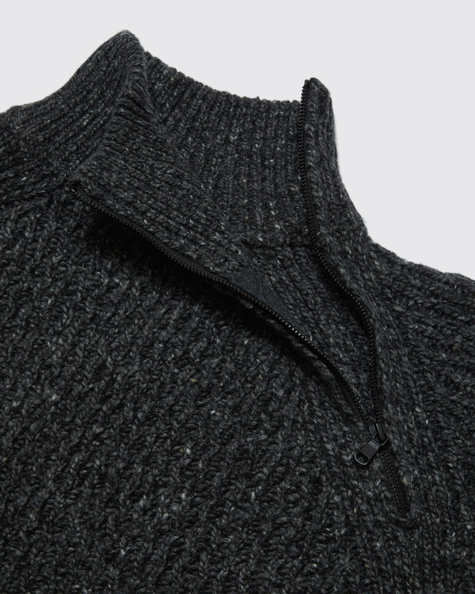 DIAGONAL ZIP JACQUARD SWEATER