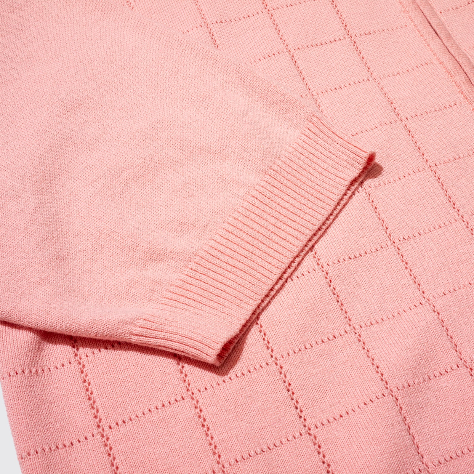 S/Q LINK KNIT ZIP POLO (Pink)