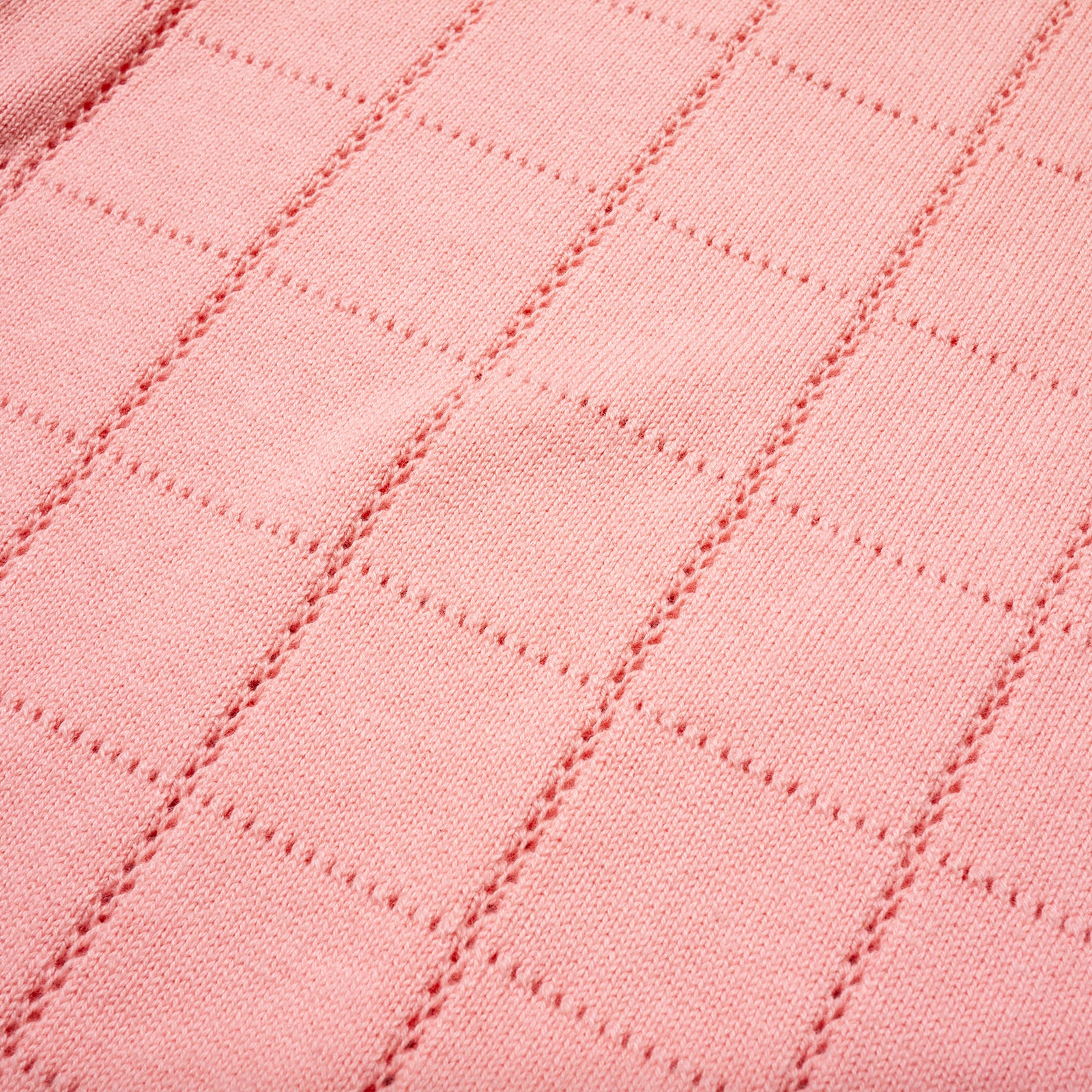 S/Q LINK KNIT ZIP POLO (Pink)