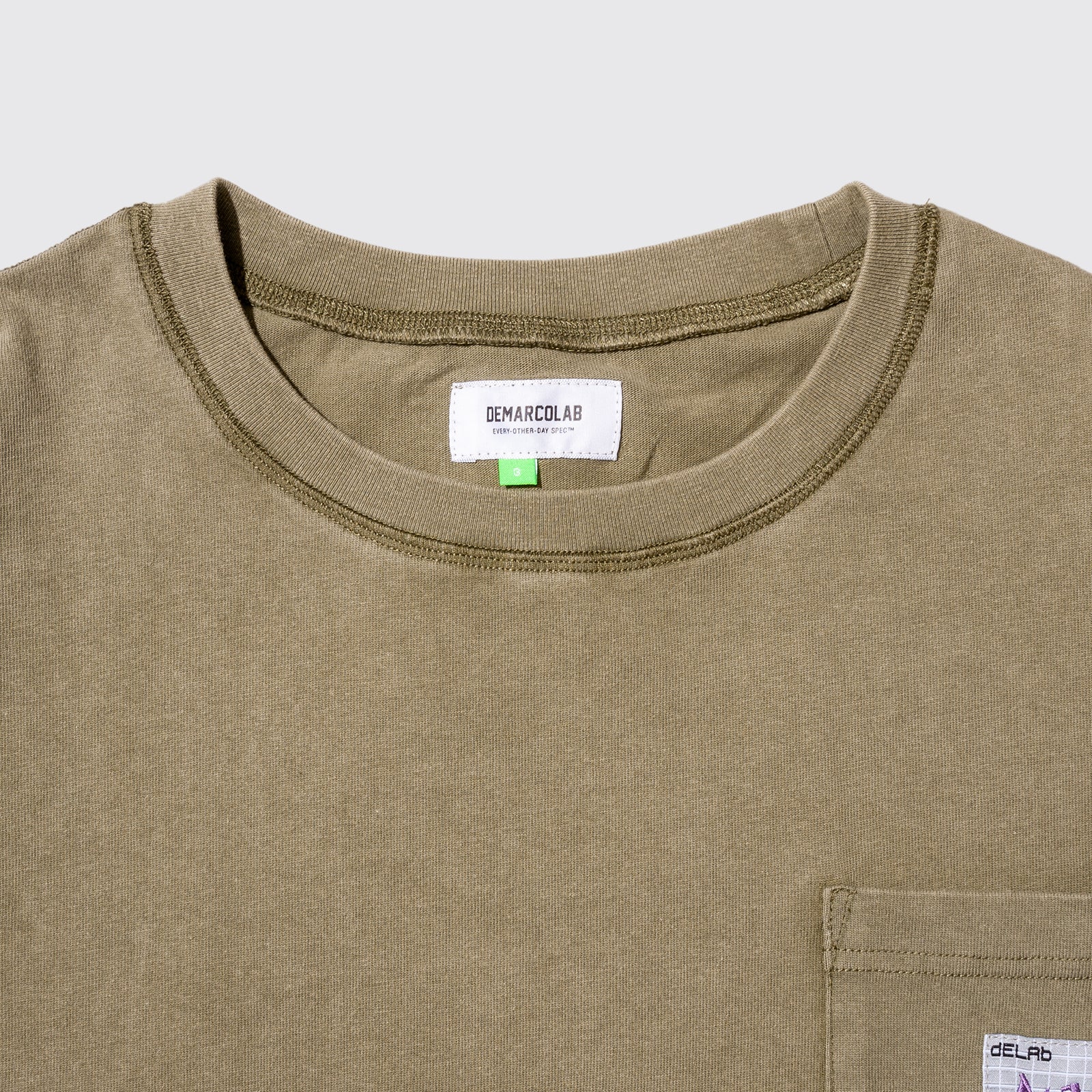 AsCIID WASH HEAVY PK TEE (Olive)