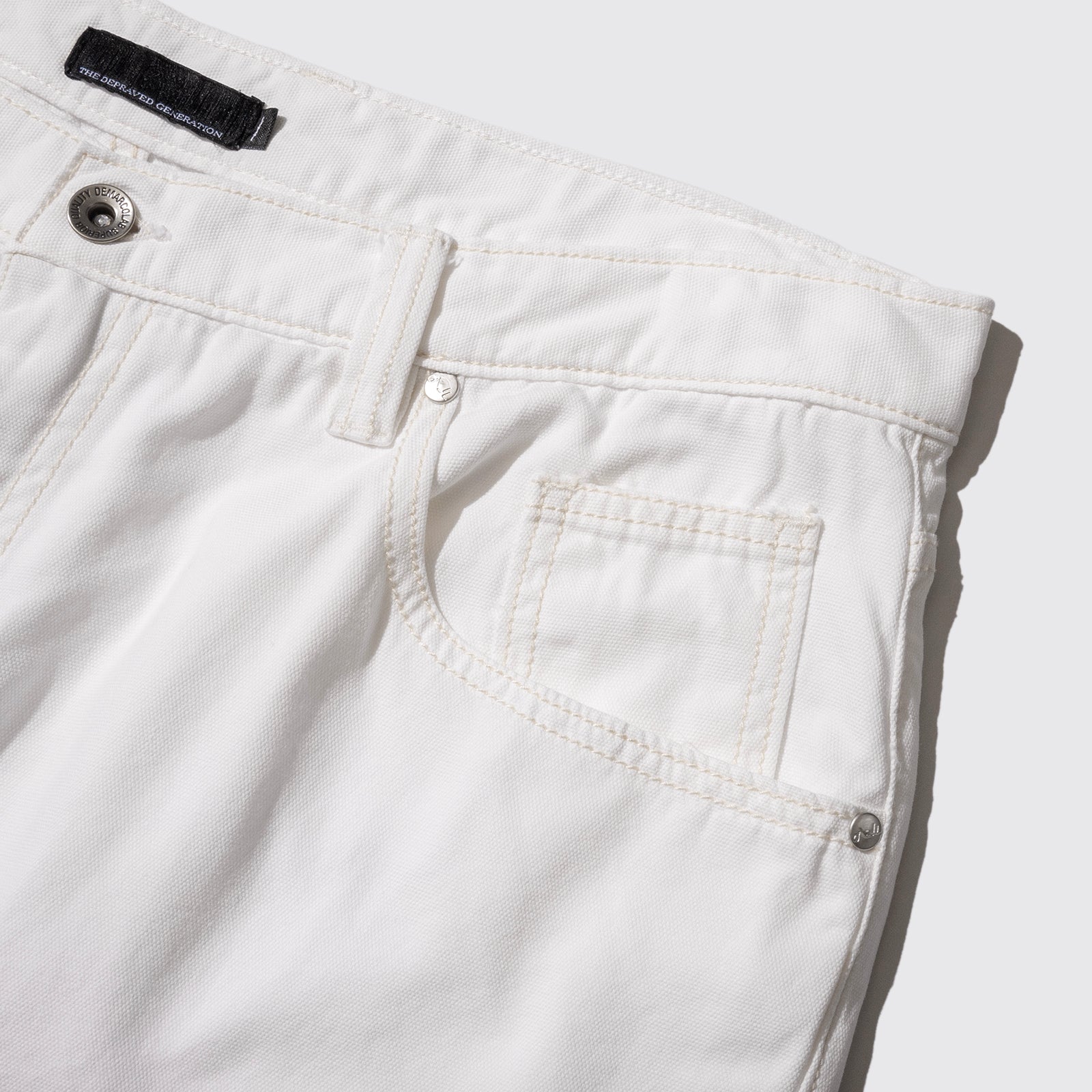 ASHTRAY DOUBLE KNEE PANTS (White)