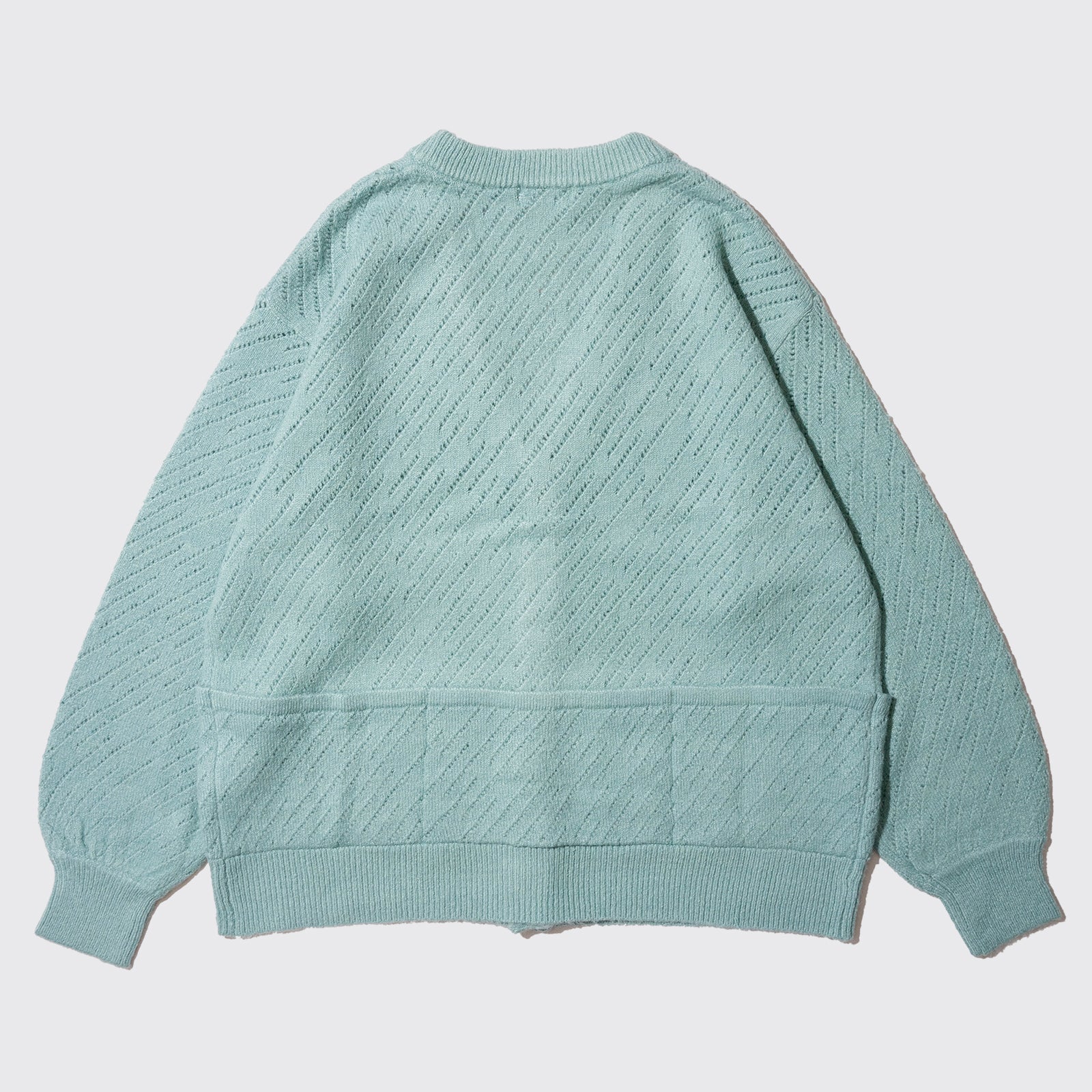 SLASH VENT KNIT CARDIGAN (Turquoise)