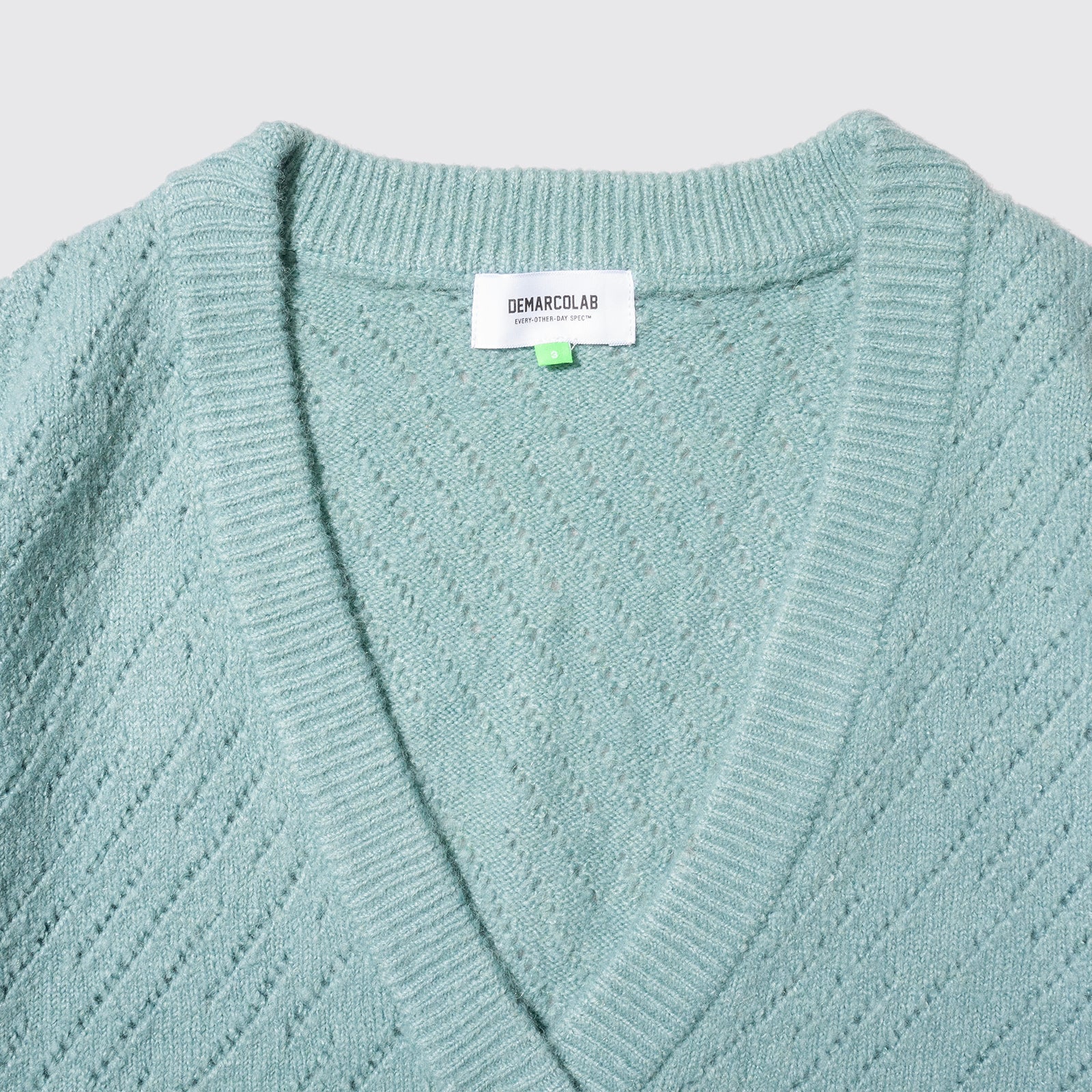 SLASH VENT KNIT CARDIGAN (Turquoise)