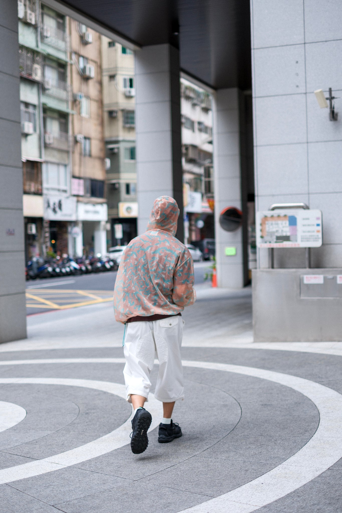 MESH CAMO HOODIE (Orange)