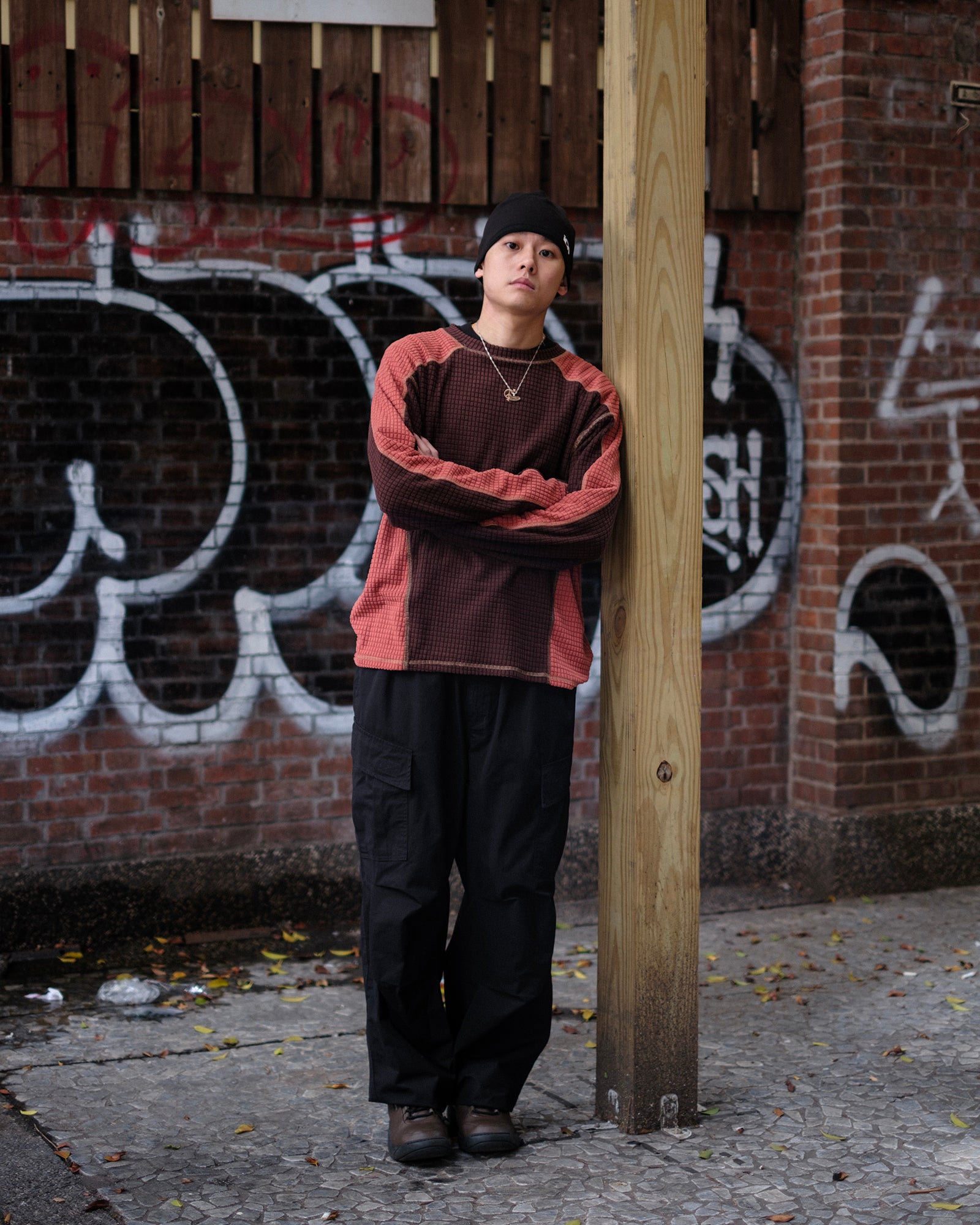 GRID FLEECE (Brown)