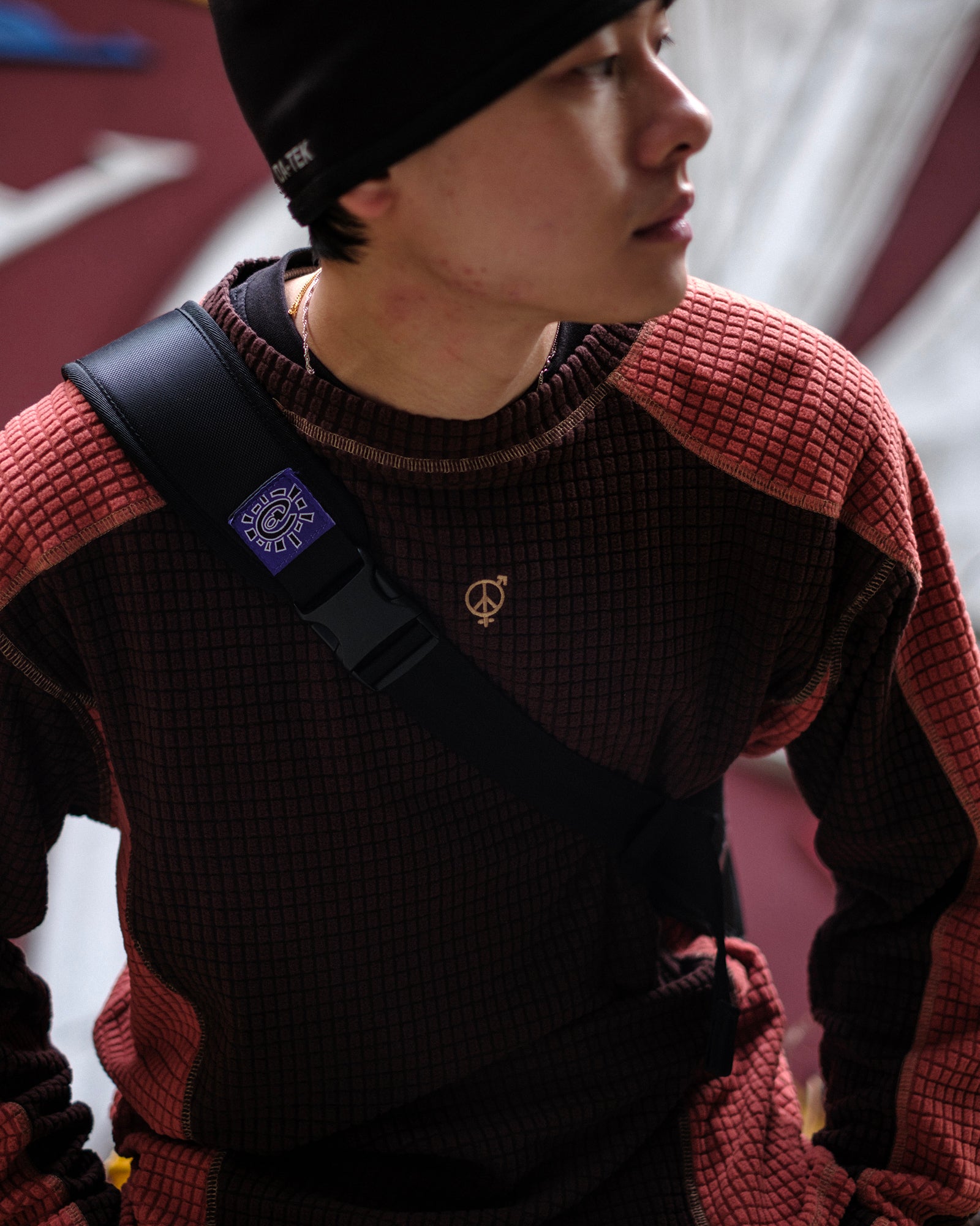 GRID FLEECE (Brown)