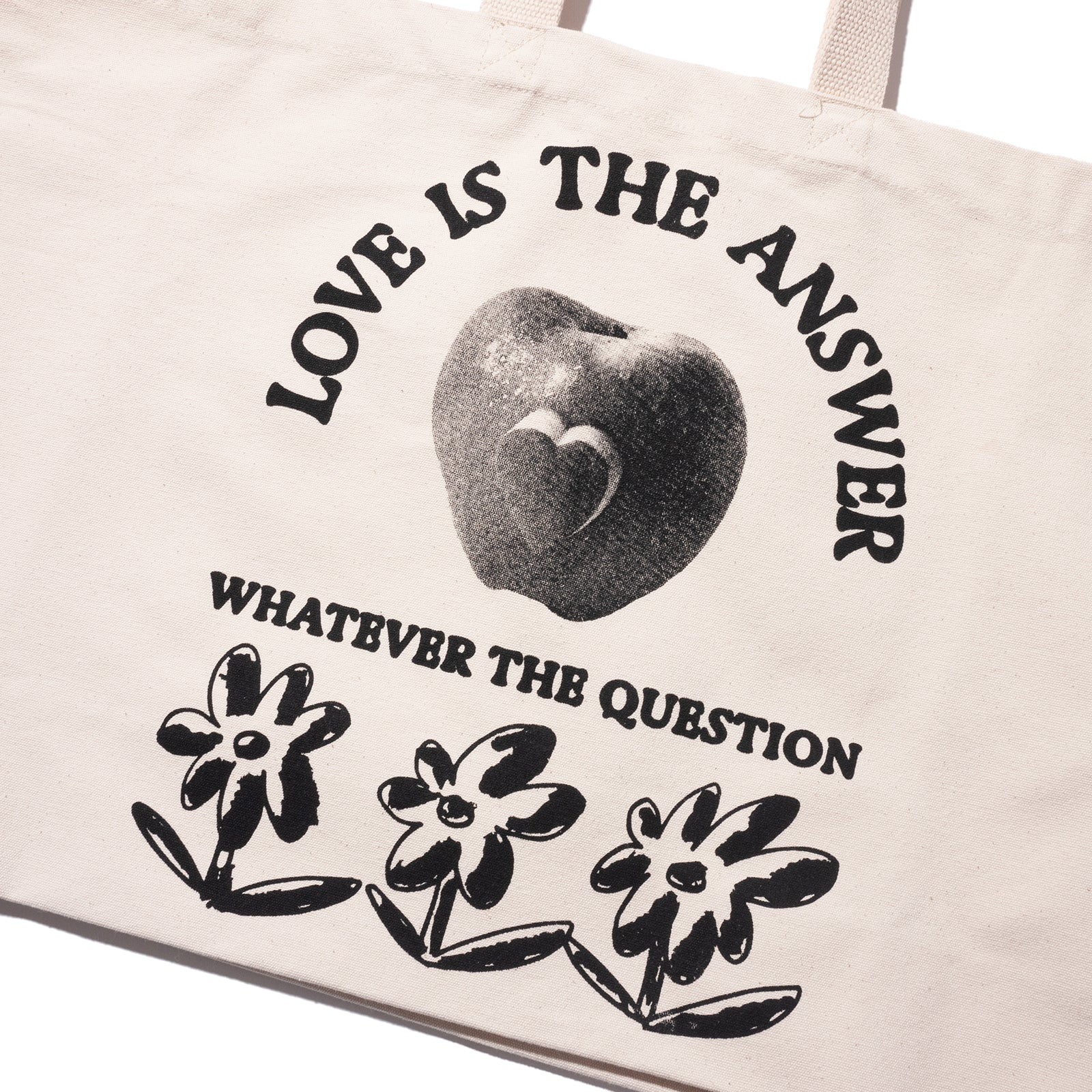 LOVE IS THE ANSWER SHOPPING BAG